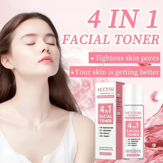 4 in 1 Facial Toner – Hydrating, Brightening & Pore Tightening