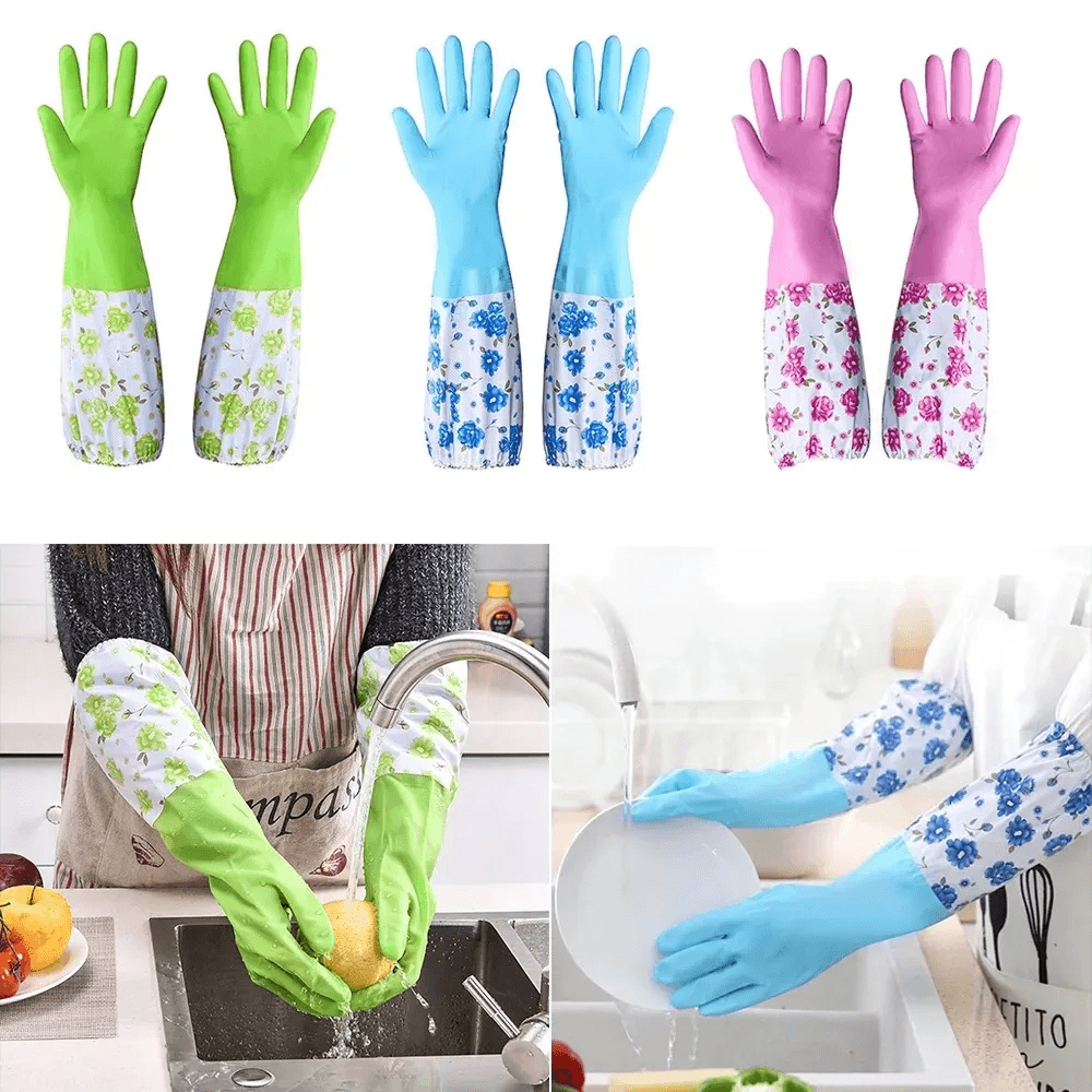 Silicone Dish Washing Kitchen Hand Gloves