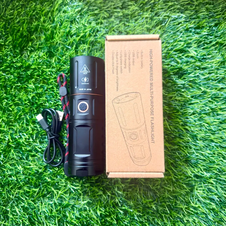 Rechargeable Zoom LED Flashlight Waterproof Zambo Light With 30000mAh Power Bank - Image 5